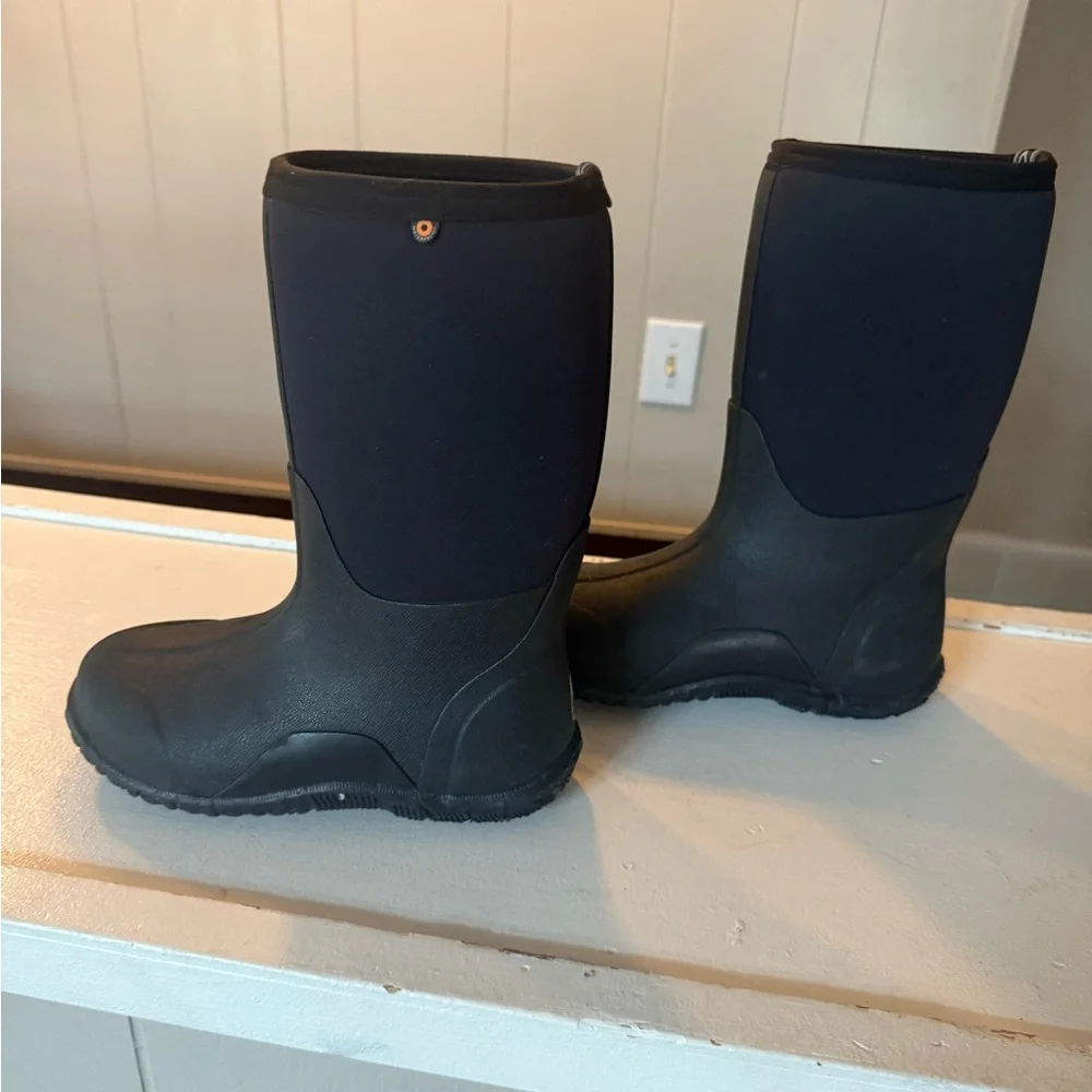 Bogs kids Tall Black Rain Boots